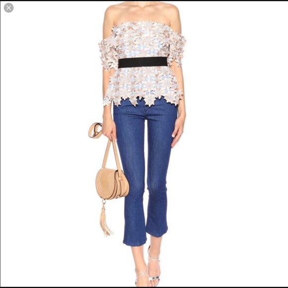 NWT Self portrait 3D floral off shoulder top,size US4 - Picture 4 of 8